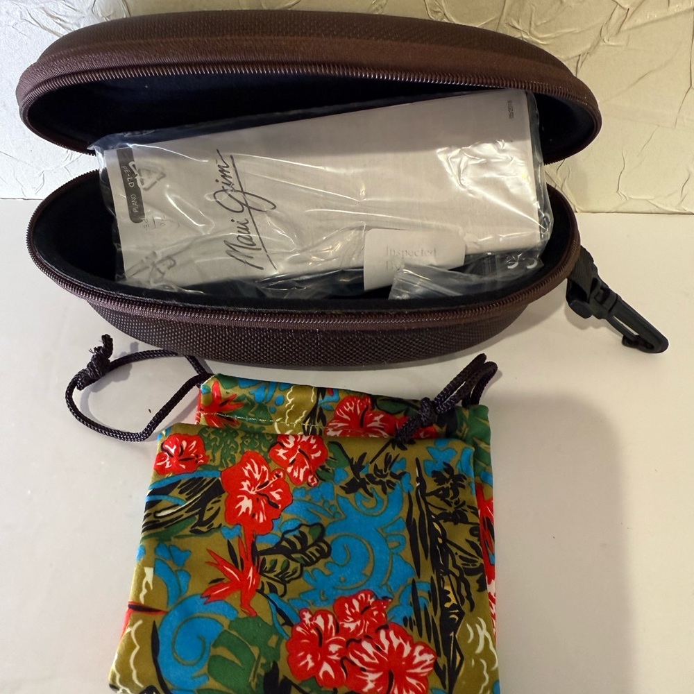 Maui Jim Gold and Brown Aviator Sunglasses - Picture 5 of 5